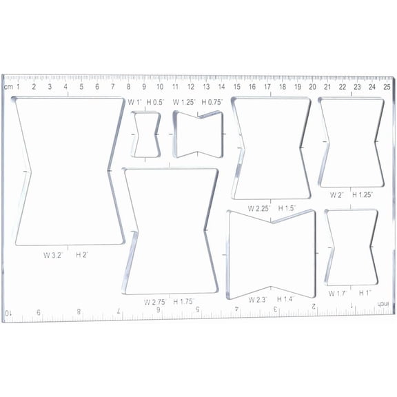 Butterfly Router Template Clear Acrylic Template Router Inlay Ribbon Template Woodworking Transparent Templates for DIY Woodworkers Maker DIY Crafts 10x5 Inch