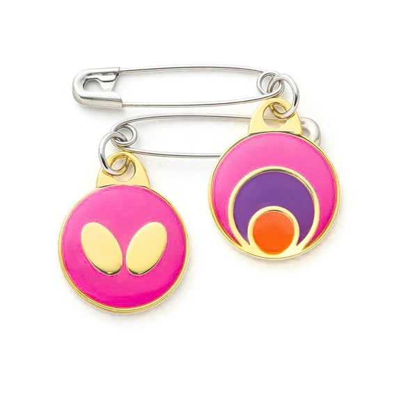 Butterfly Safety Pin Circle Rose