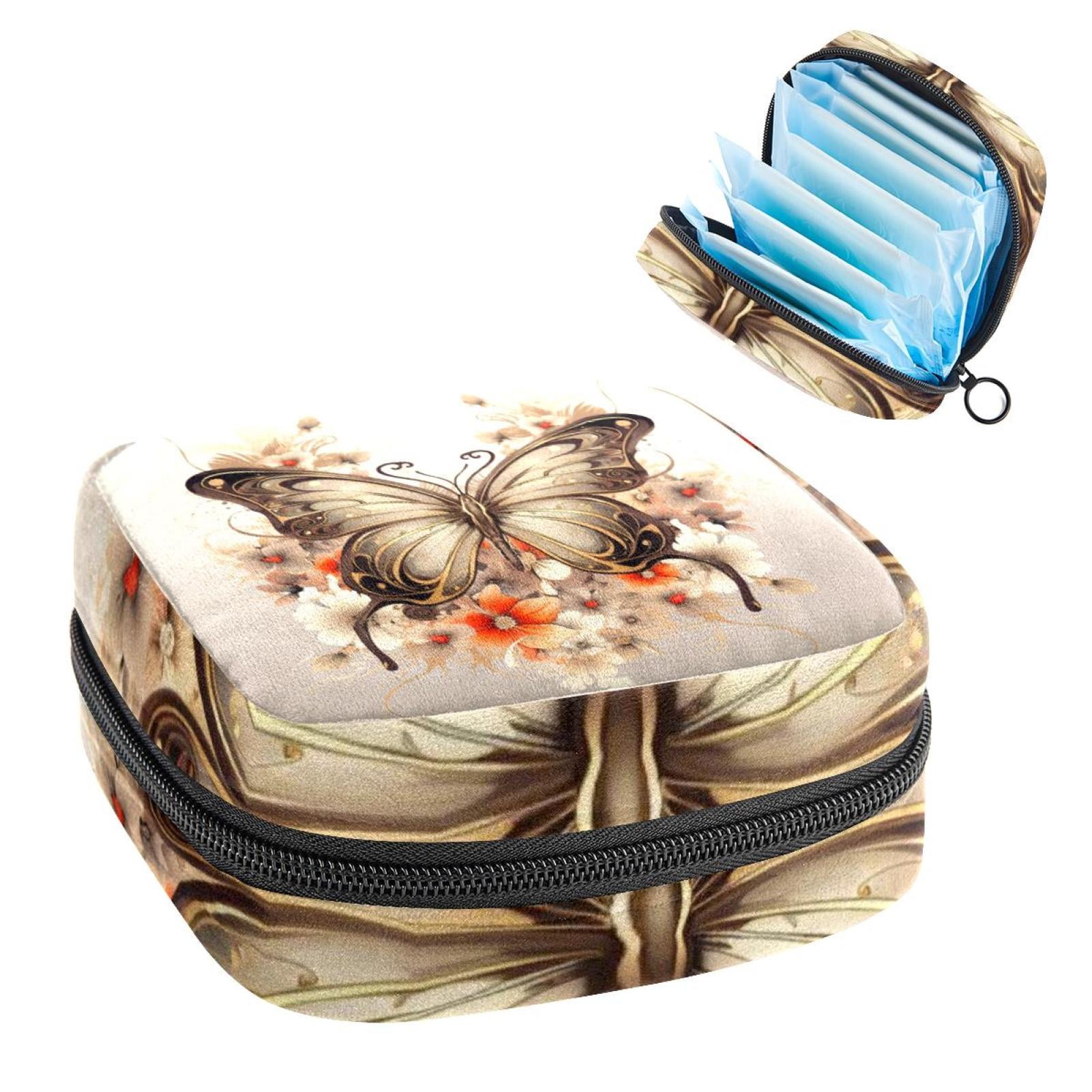 Butterfly Sanitary Napkin Bag Period Purse Small Storage Bag Pouch Case