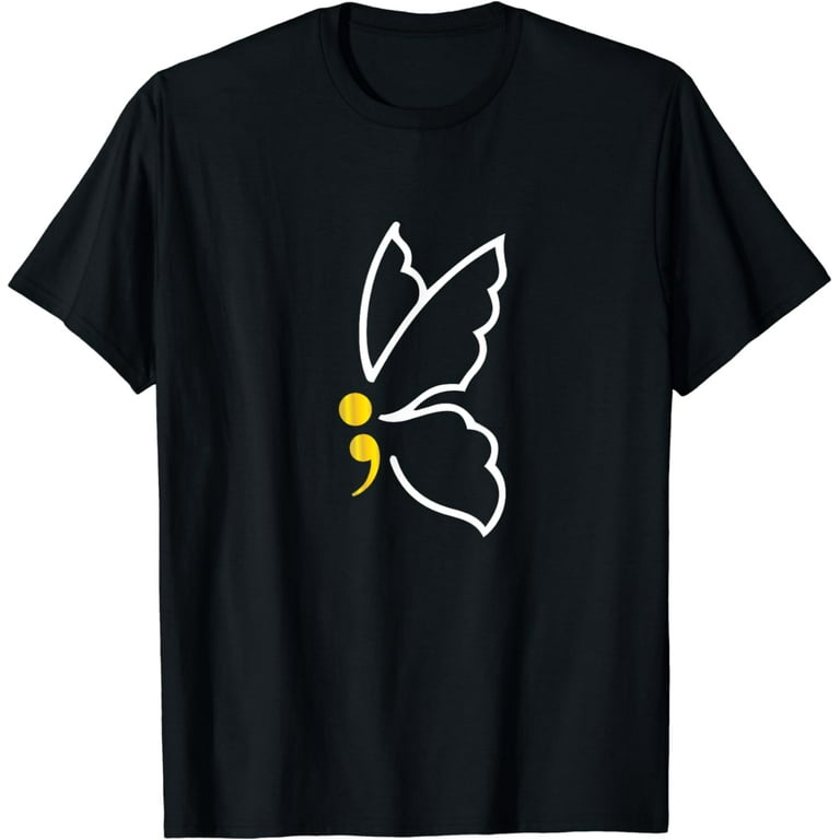 Butterfly Semicolon Shirt May Mental Health Awareness Month Butterfly Semicolon Shirt May Mental Health Awareness Month