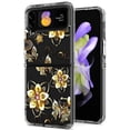 thumbnail image 1 of Butterfly Series Dual Layer Transparent Hybrid Case for Samsung Galaxy Z Flip 4 - Golden, 1 of 1