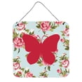 thumbnail image 1 of Butterfly Shabby Chic Blue Roses BB1047 Wall or Door Hanging Prints Blue, 1 of 1