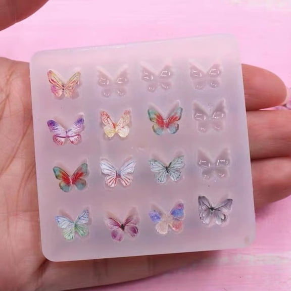 Butterfly Shape Epoxy Resin Molds Pendant Silcone Moulds For DIY Jewelry Mak WA