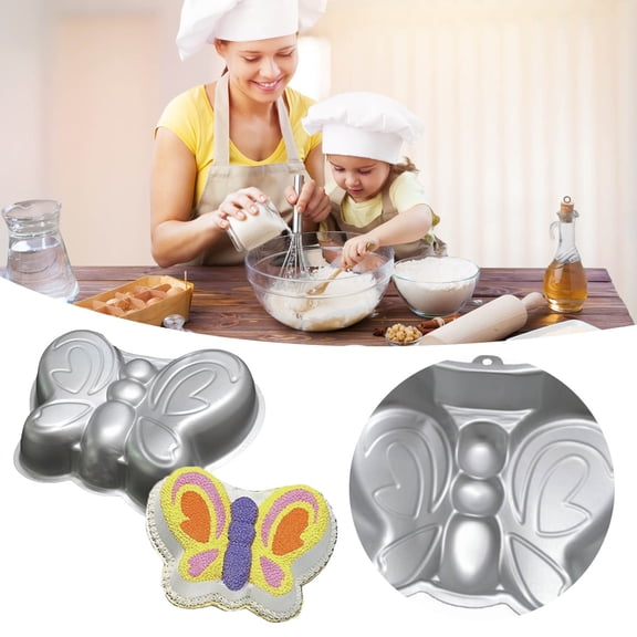 Butterfly Shaped Aluminum Cake Pan - Anodized Non-Stick Baking Mold for Birthday & Party Cakes, Easy Release, Heat-Resistant Alloy, for 3D Novelty Desserts