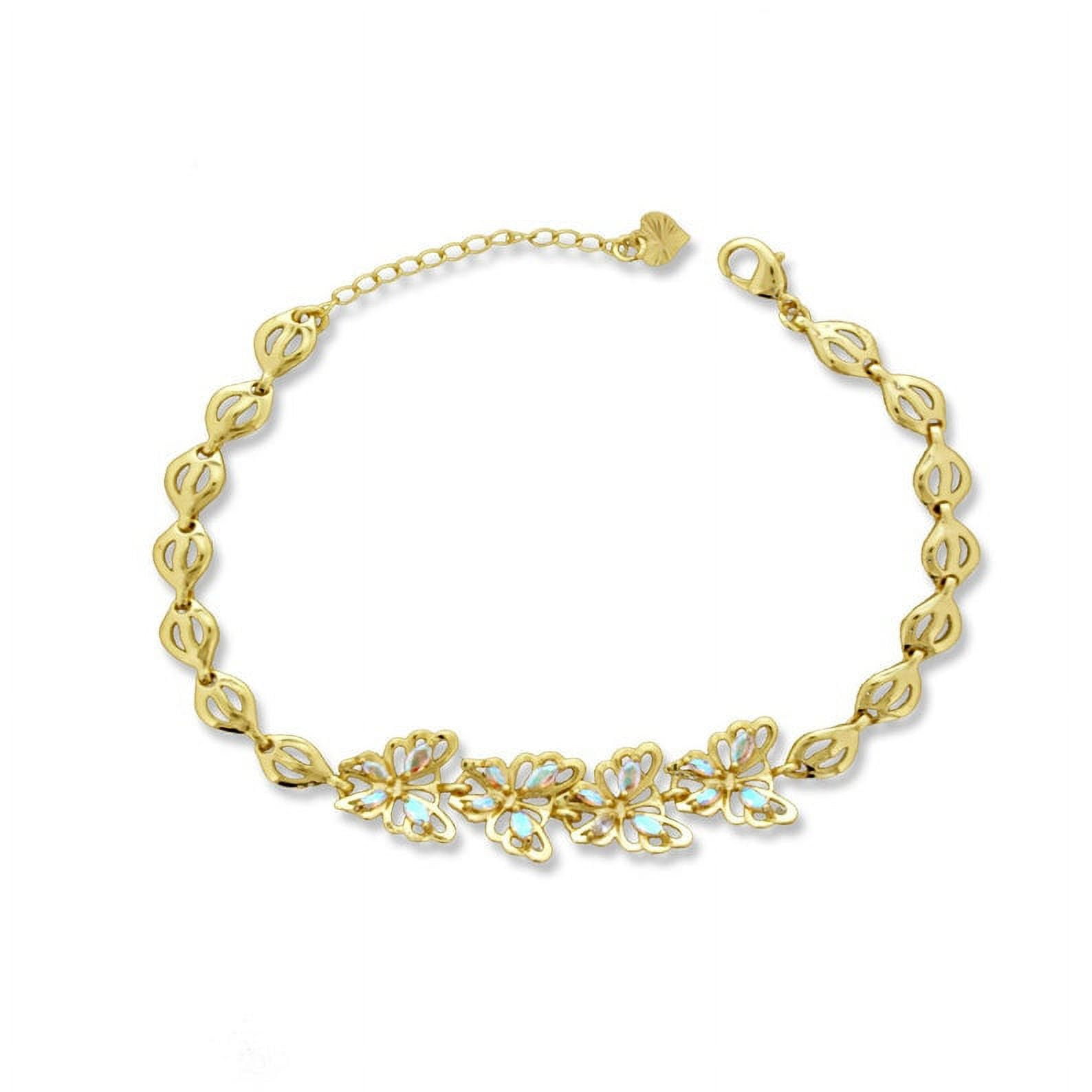 Butterfly Shaped Anklet bracelet, 6"+2" Inch Adjustable Size