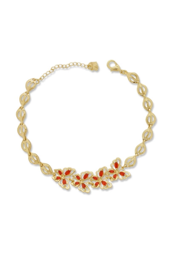 Butterfly Shaped Anklet bracelet, 6"+2" Inch Adjustable Size