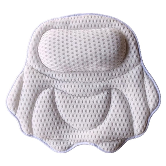 Butterfly Shaped Bath Pillow With 6 Suction Cups Supports Neck And Back For Comfortable Relaxation In Home Bathtub White 1 Count