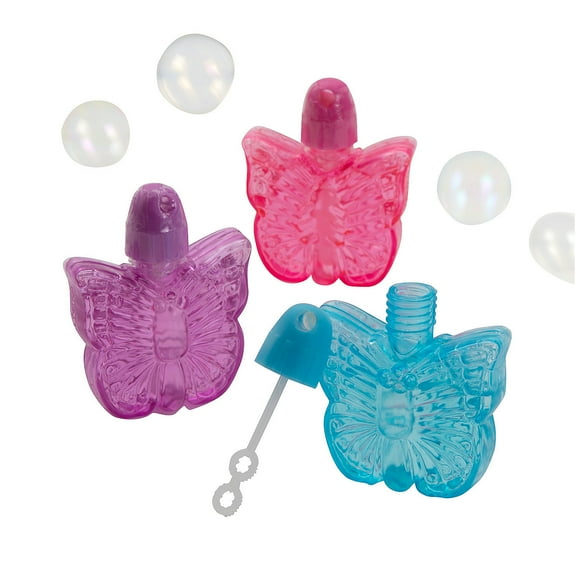 Butterfly-Shaped Bubble Bottles - 12 Pieces