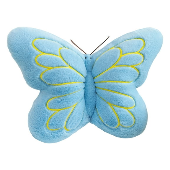 Butterfly Shaped Decorative Throw Pillow - Velvet Lumbar Support Cushion for Sofa, Couch, Bed, Office Chair, Car Seat