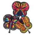 thumbnail image 1 of Butterfly-Shaped Folding Fans - Party Supplies - 12 Pieces, 1 of 2