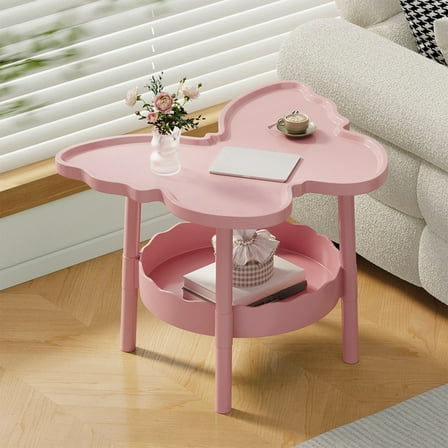 Butterfly Shaped Side Table - Multifunctional Storage Coffee Table for Bedroom & Living Room