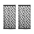 thumbnail image 1 of Butterfly Sheer Curtain Panels for Girls Nursery Bedroom, Toddler Gold Print Linen Textured Farmhouse Rod Pocket Window Drapes 79 Inch for Kids Adult Room, 2 Panels, Black, 1 of 5