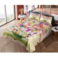 thumbnail image 1 of Ambesonne Butterfly Fitted & Top Sheet Set with Shams, Colorful Moths in Book, Apple Green Multicolor, 1 of 5