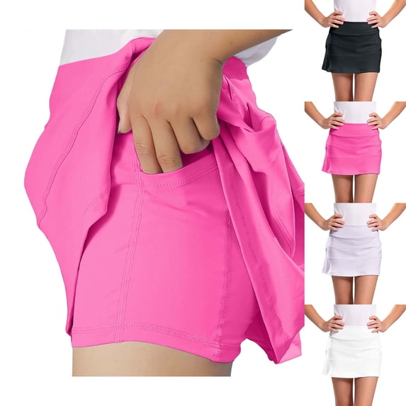 Butterfly Shorts Girls 2-in-1 Flowy Shorts Girls Tennis Skirts Pink Butterfly Shorts Girls Shorts 5-6 Years