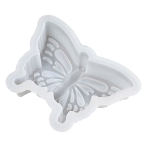Butterfly Silicone Mold Non Stick Food Grade Bakeware for Mousse Cake Chocolate Jelly Soap DIY Pastry 1pc 8.7in White