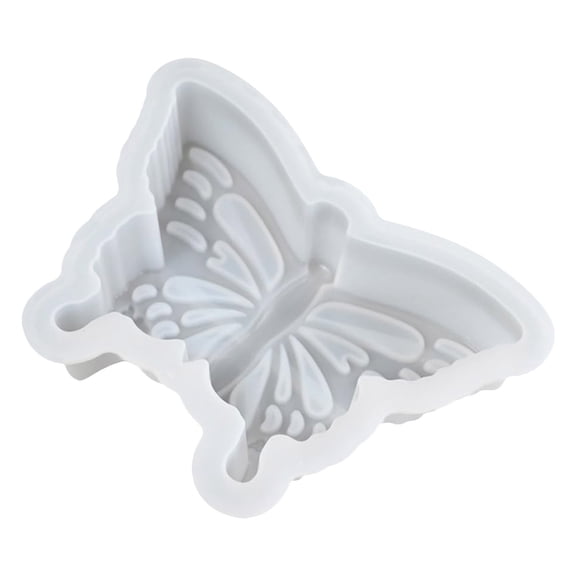 Butterfly Silicone Mold Non Stick Food Grade Bakeware for Mousse Cake Chocolate Jelly Soap DIY Pastry 1pc 8.7in White