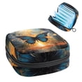 thumbnail image 1 of Butterfly Small Bag Sanitary Napkin Bag Mini Pouch for Purse Small Storage Bag Pouch Case, Made of Velvet, Sponge, Oxford Fabric, 4.7x6.6x6.6 in, 1 of 6