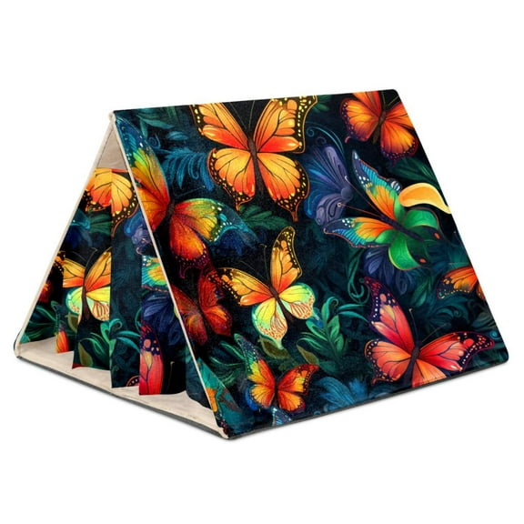 Butterfly Soft Dutch Flannelette Hamster House with PP Board Support, Washable and Durable, 21.5x30.5x26 cm Cozy Habitat for Small Pets