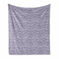 thumbnail image 1 of Butterfly Soft Flannel Fleece Blanket, Creative Springtime Thrill Winged Insect and Dots Pattern Pastel Tone Monochrome, Cozy Plush for Indoor and Outdoor Use, 50" x 70", Mauve White, by Ambesonne, 1 of 5