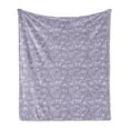 thumbnail image 1 of Butterfly Soft Flannel Fleece Blanket, Creative Springtime Thrill Winged Insect and Dots Pattern Pastel Tone Monochrome, Cozy Plush for Indoor and Outdoor Use, 60" x 80", Mauve White, by Ambesonne, 1 of 5