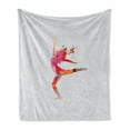 thumbnail image 1 of Butterfly Soft Flannel Fleece Throw Blanket, Woman Silhouette Dancing Butterflies Inspiration Positive Energy, Cozy Plush for Indoor and Outdoor Use, 50" x 70", Multicolor, by Ambesonne, 1 of 6