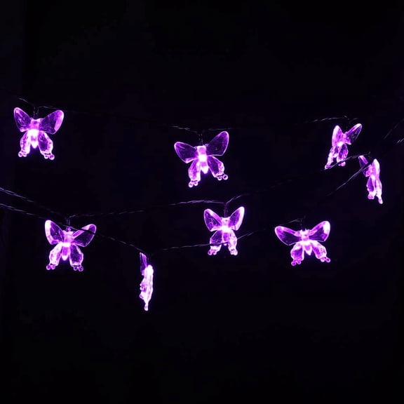 Butterfly Solar String Lights Outdoor, 20 LED Waterproof Butterfly Fairy Lights Decorative for Christmas Holiday Wedding Garden Home Balcony