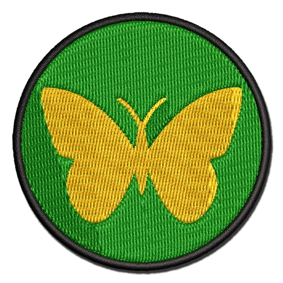 Butterfly Solid Applique Multi-Color Embroidered Iron-On Patch - 2.0 Inch Mini