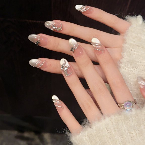 [Butterfly Spring Snake] Yihe high-quality popular pure hand-worn nail dense cat's eye butterfly advanced nail patch