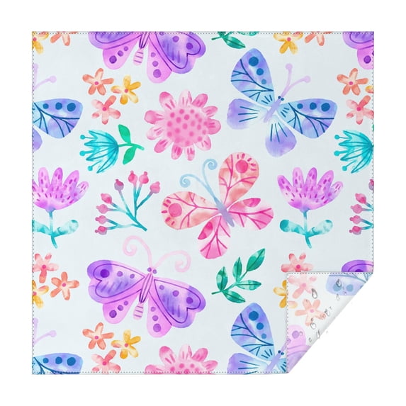 Butterfly Square Tablecloth 42x42in-Waterproof Polyester Printed Table Cover, Wrinkle Resistant & Washable for Kitchen Dining Picnic Party Decor, Buffet Table, Holiday Party, Dinner, Wedding