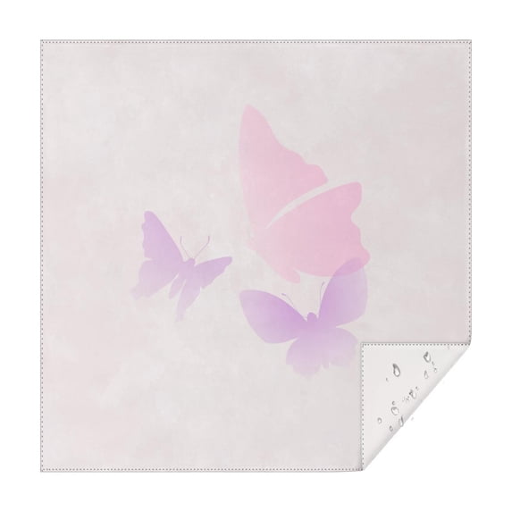 Butterfly Square Tablecloth 42x42in-Waterproof Polyester Printed Table Cover, Wrinkle Resistant & Washable for Kitchen Dining Picnic Party Decor, Buffet Table, Holiday Party, Dinner, Wedding
