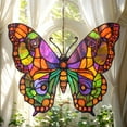 thumbnail image 1 of Butterfly Stained Glass Acrylic Suncatcher - Trippy Rainbow Window Art With Bold Wings - Boho Gift For Free Spirits & Color Lovers, 1 of 5