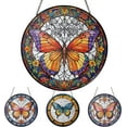 thumbnail image 1 of Butterfly Stained Glass Suncatcher for Window Hanging, Butterfly Home Decor Stained Glass Window Hanging, Glass Butterfly Ornament Suncatchers for Windows Hanging, 1 of 6