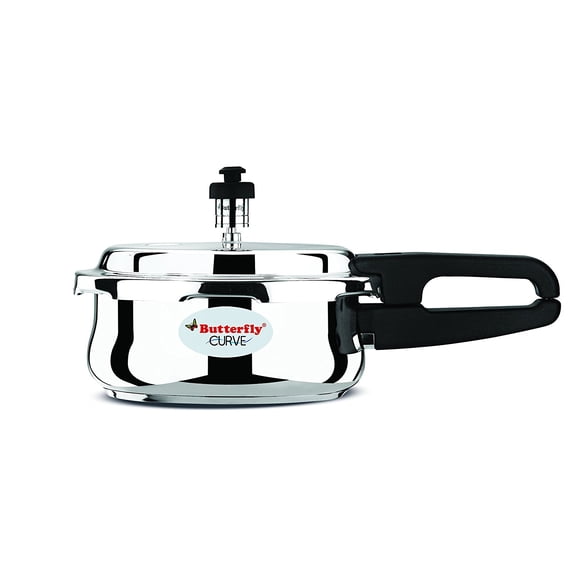 Butterfly Stainless Steel Curve Pressure Cooker, 5.5-Liter