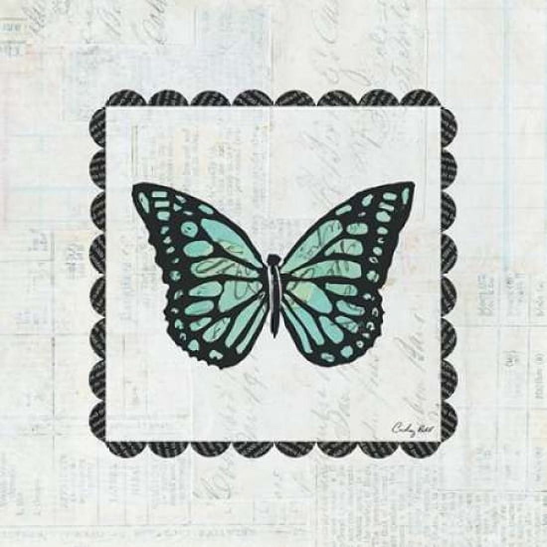 Butterfly Stamp Canvas Art - Courtney Prahl (24 x 24)