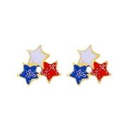 SFASCUMOP Butterfly Star Odonate Earrings Stud Earrings Patriotic Star Earring For Independence Day Gift