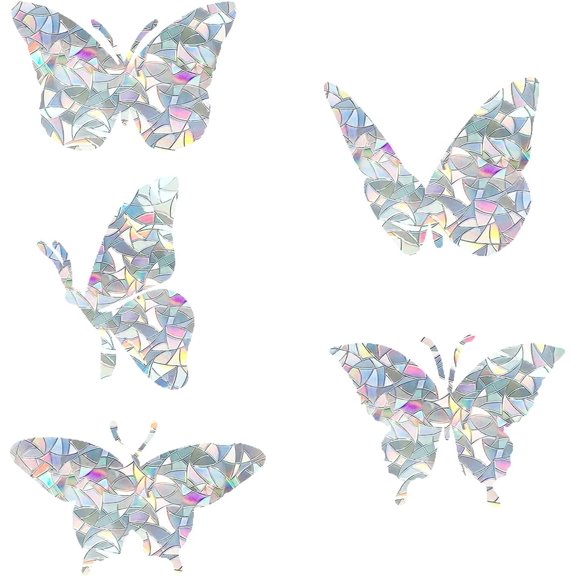 Butterfly Static Window Clings Anti Collision Window Decals for Bird Strikes, Glass Awareness Stickers, Stop Birds Flying into Windows, Set of 20