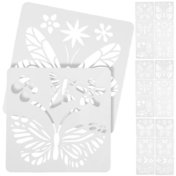 SEWOART Templates for Crafts Pvc 2Sets 5.89X5.89X0.04in