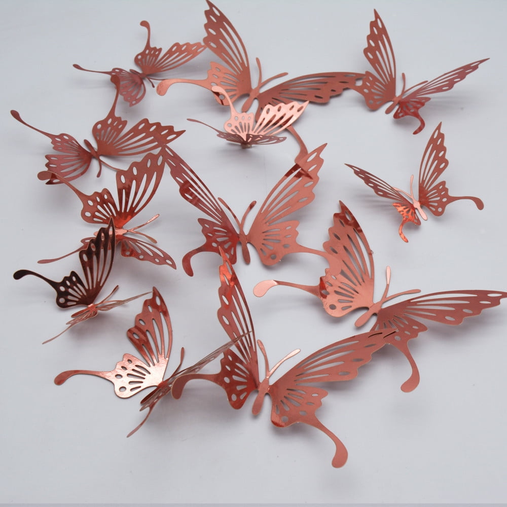 Butterfly Stick Backsplash For Kitchen, Pink Wall Sticker Self-Adhesive ...