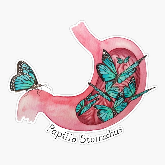 Butterfly Stomach Anatomy Science Sticker