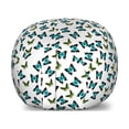 thumbnail image 1 of Butterfly Storage Toy Bag Chair, Spring Inspired Pattern with Swallowtail and Green Butterflies, Stuffed Animal Organizer Washable Bag, Large Size, Apple Green Turquoise, by Ambesonne, 1 of 3