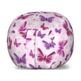 thumbnail image 1 of Butterfly Storage Toy Bag Chair, Various Flying Butterflies Colors Hippie Style Print Design, Stuffed Animal Organizer Washable Bag, Small Size, Pink Purple, by Ambesonne, 1 of 3