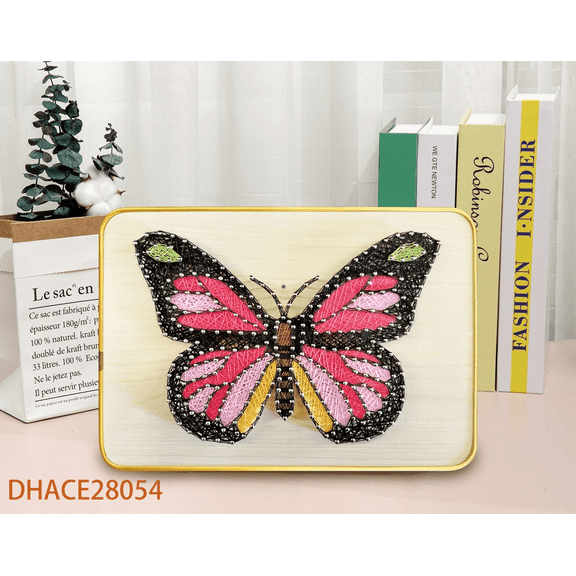Wizardi Butterfly String Art Kit with Stand. Simple Decorative DIY String Art Craft Kit M1-3 DHACE28054