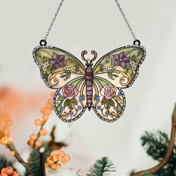 Butterfly Suncatcher Window Decor, Monarch Acrylic Sun Catcher, Garden Hanging Ornament