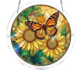 thumbnail image 1 of Butterfly Sunflower Acrylic Puzzle Suncatcher, 83-Piece Complete Kit Gift for Nature Lovers, 1 of 4
