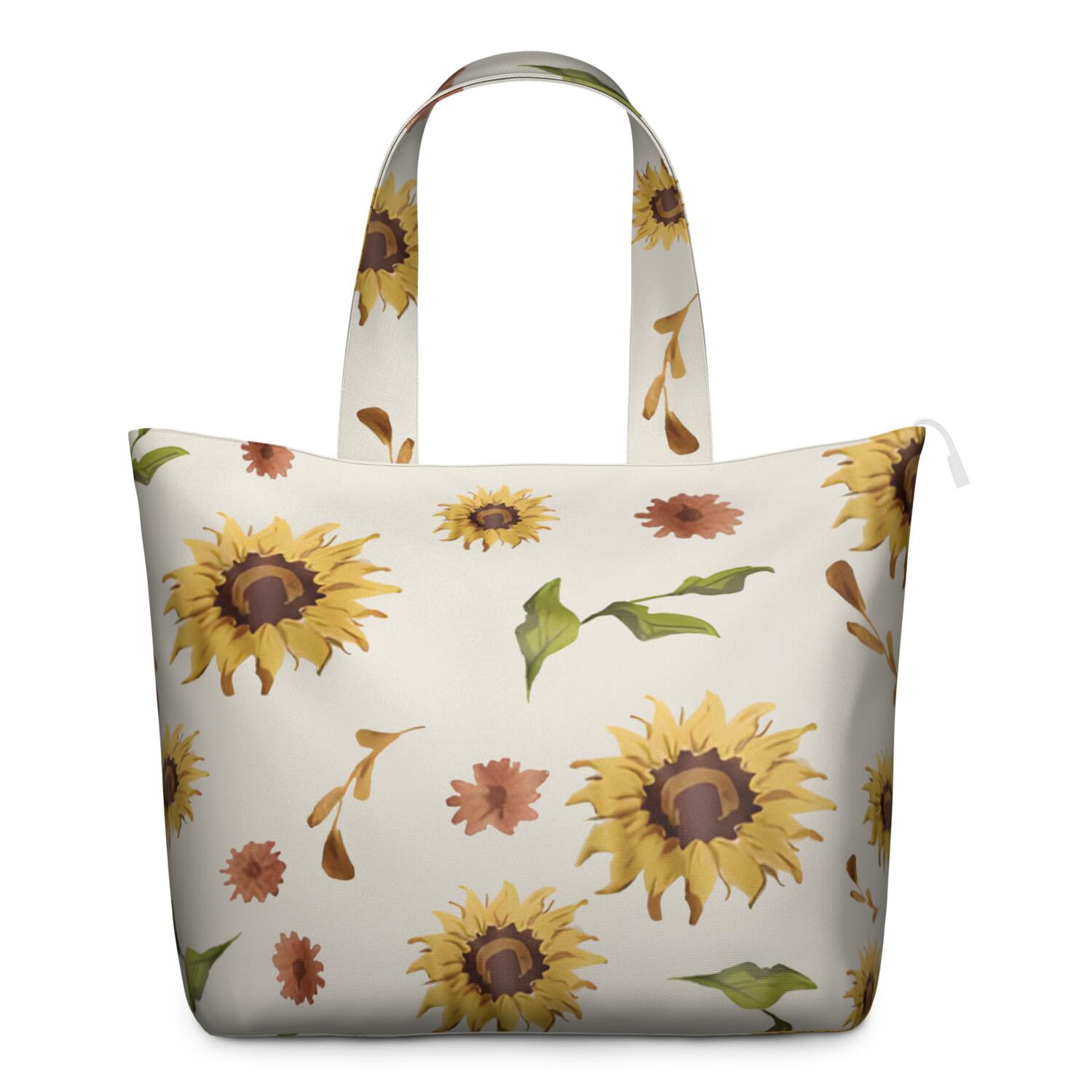 Butterfly Sunflower Print Duffel Floral Boho Travel Bag, Lightweight ...
