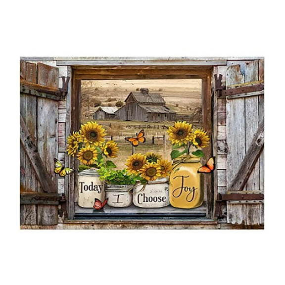 Butterfly Sunflower Wall Art Creative Painting Decor Canvas For Bathroom Living Room Decoration Unframed 7.9x12inch