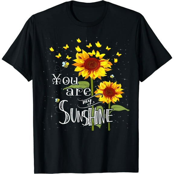 Butterfly Sunflower You Are My Sunshine T-Shirt