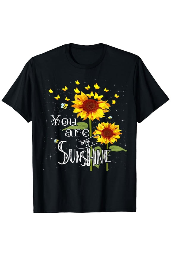 Butterfly Sunflower You Are My Sunshine T-Shirt