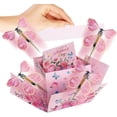 thumbnail image 1 of Butterfly Surprise Gift Box – Floral Style Appreciation Card Box with Flying Butterfly Design, Decorative Family Keepsake for Mom and Daily Celebration Use, 1 of 9