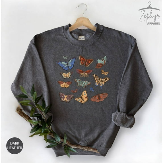 Butterfly Sweatshirt, Butterfly Crewneck, Vintage Butterfly Crewneck, Butterfly Sweatshirt Gift, Butterfly Lover Shirt, Butterflies Hoodie